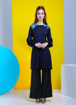 LEA TUNIC - Blue Black