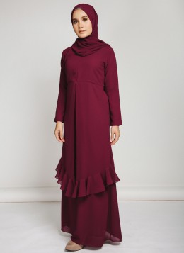 NOIR DRESS - Maroon